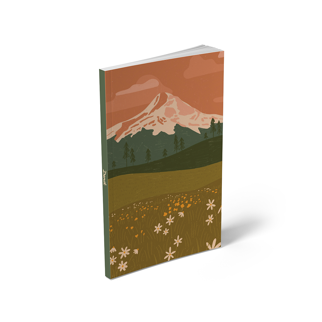 Denik Rosy Mountain  Soft Touch Layflat Notebook
