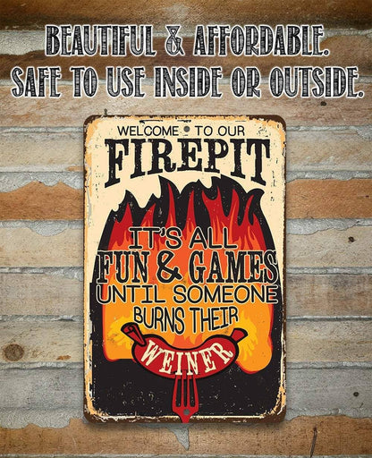 Rustic Metal Sign | It's All Fun and Games