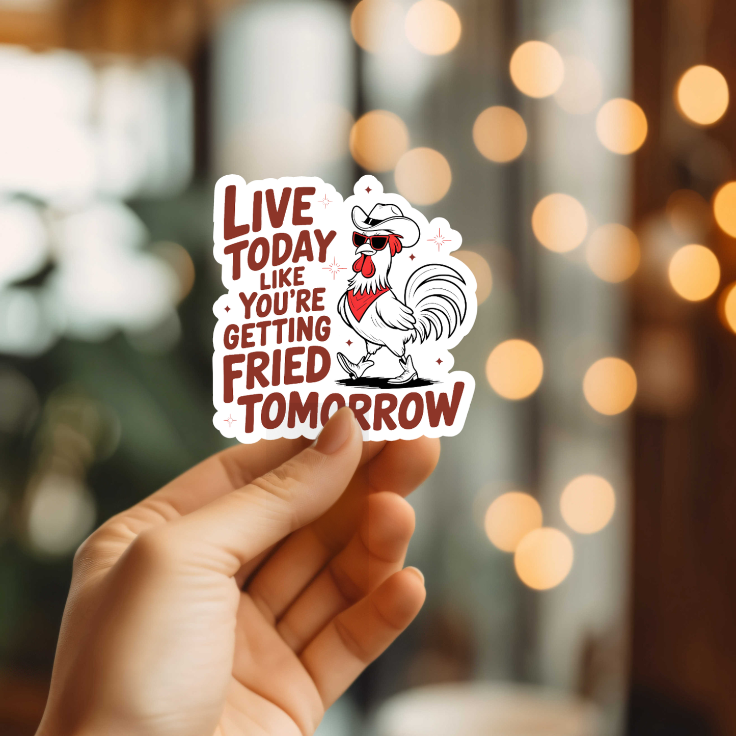 Funny Live Today Vinyl Sticker