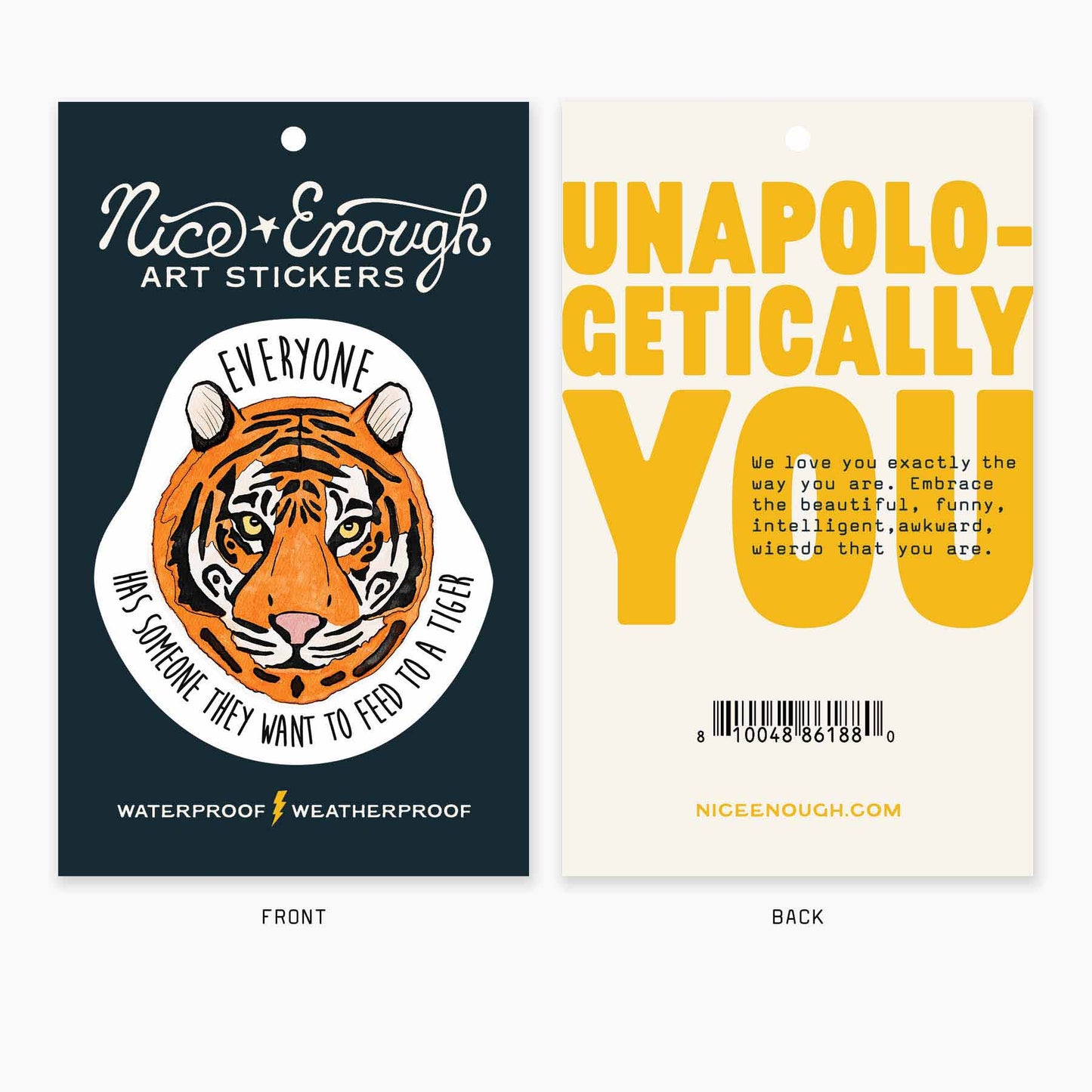 Tiger Food - 3" Art Sticker