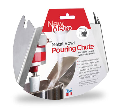 Pouring Chute Mixing Bowl Attachment / Metal Bowls