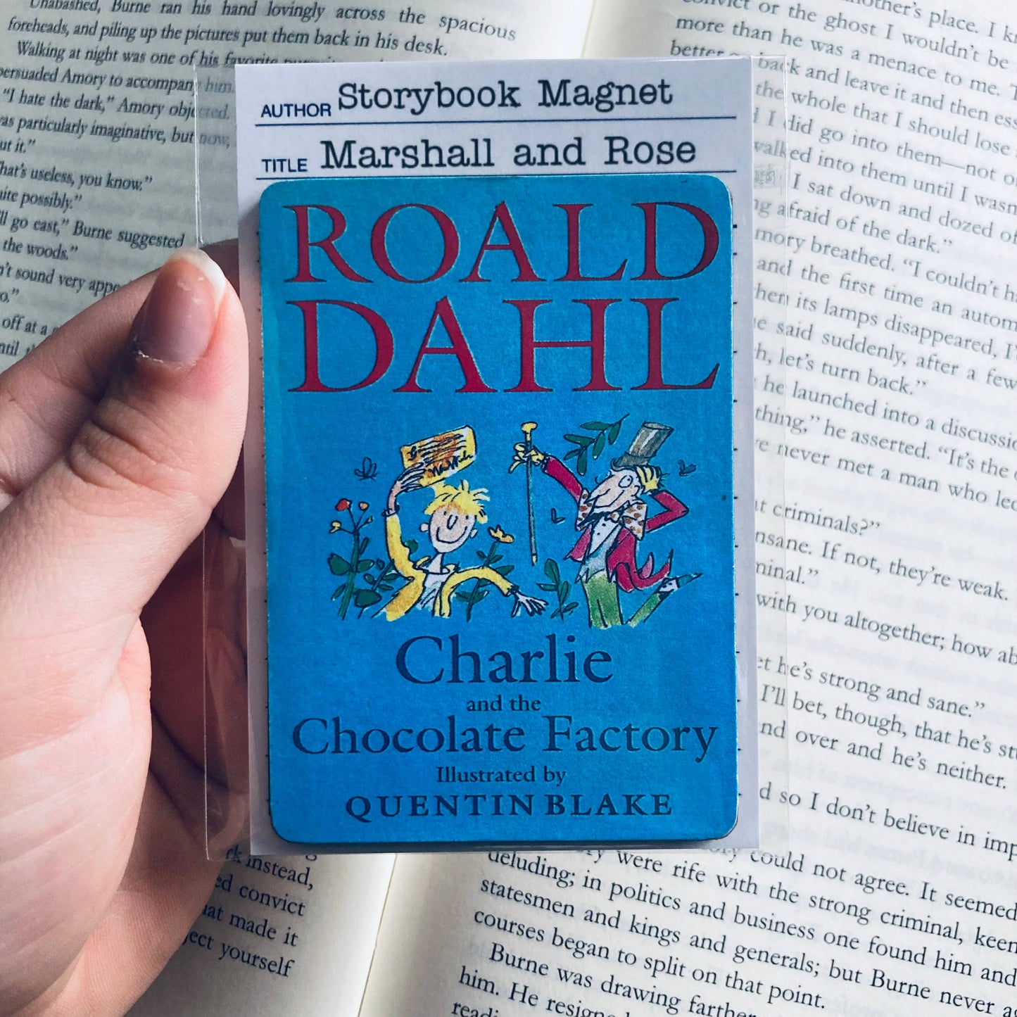 Bookish Magnet - Charlie and the Chocolate Factory - Blue