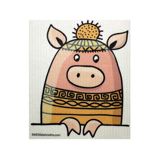 Swedish Dishcloth Peeking Pig