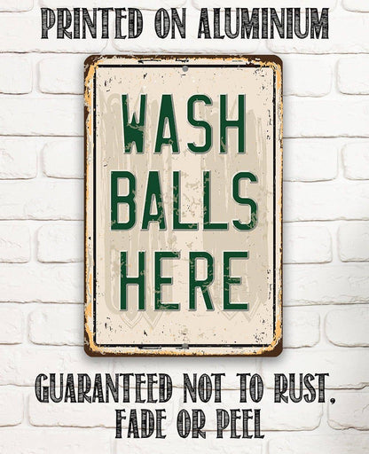 Golf Sign | Wash Balls Here Golf Sign