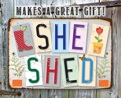 Rustic Metal Sign | She Shed