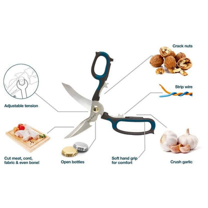 AnySharp 5-in-1 Scissors for Kitchen, Garden, DIY, Camping