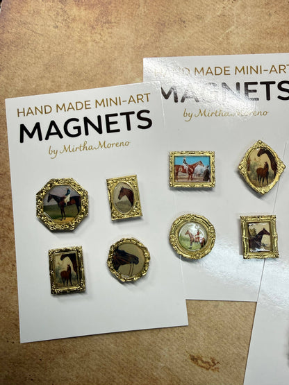 Equine Magnets (Set of 4 each) Vintage Horse images