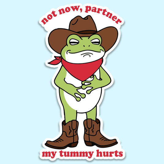 My Tummy Hurts Sticker Decal, Funny Sticker Decal, Vintage