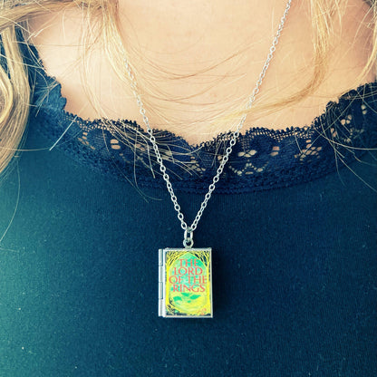 Book Locket Necklace - The Lord of the Rings - Forest