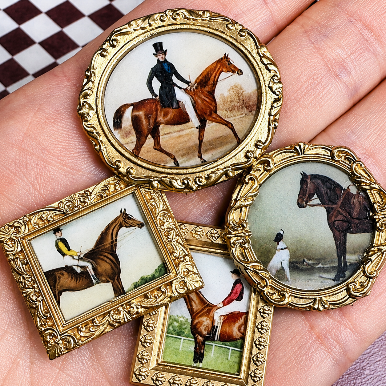 Equine Magnets (Set of 4 each) Vintage Horse images