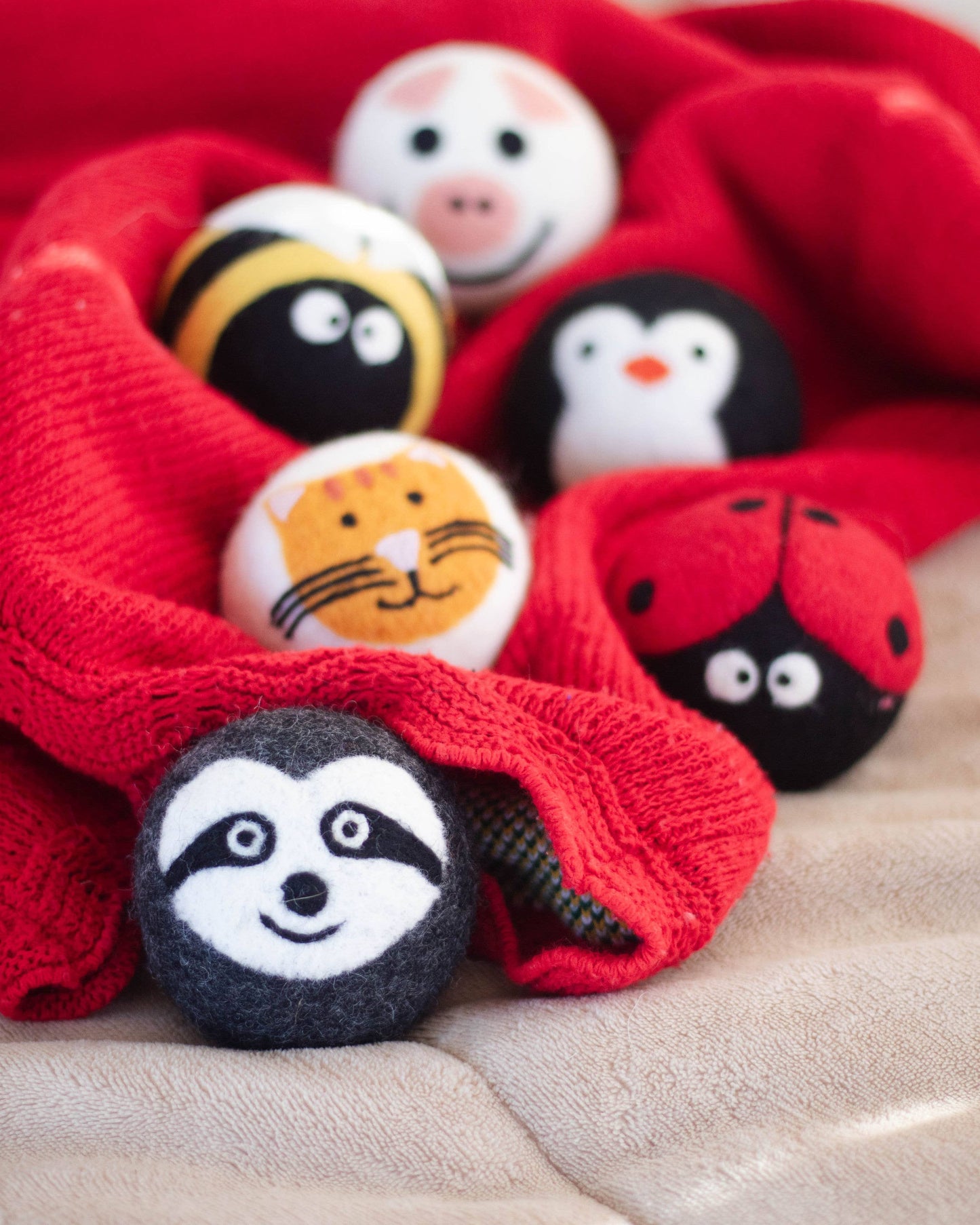 Friendsheep Critter Camp Eco Wool Dryer Balls - Set of 6