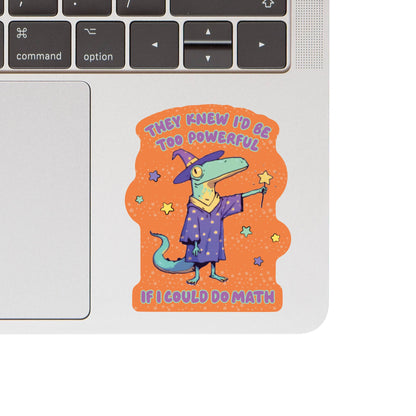 Math Wizard Lizard Funny High Quality Vinyl Sticker