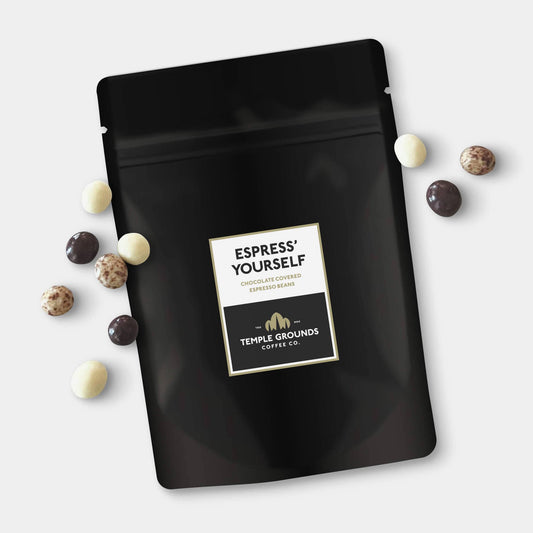 Temple Grounds Chocolate Covered Espresso Beans