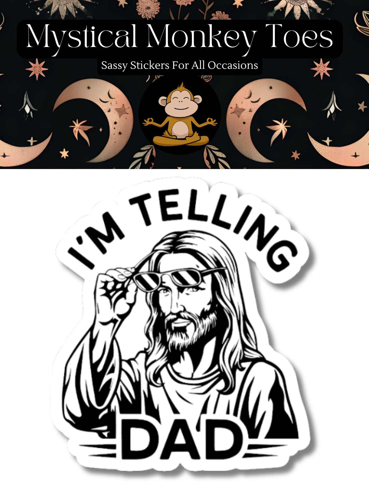 Funny I'm Telling Dad Vinyl Sticker