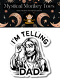 I'm Telling Dad Jesus Sticker