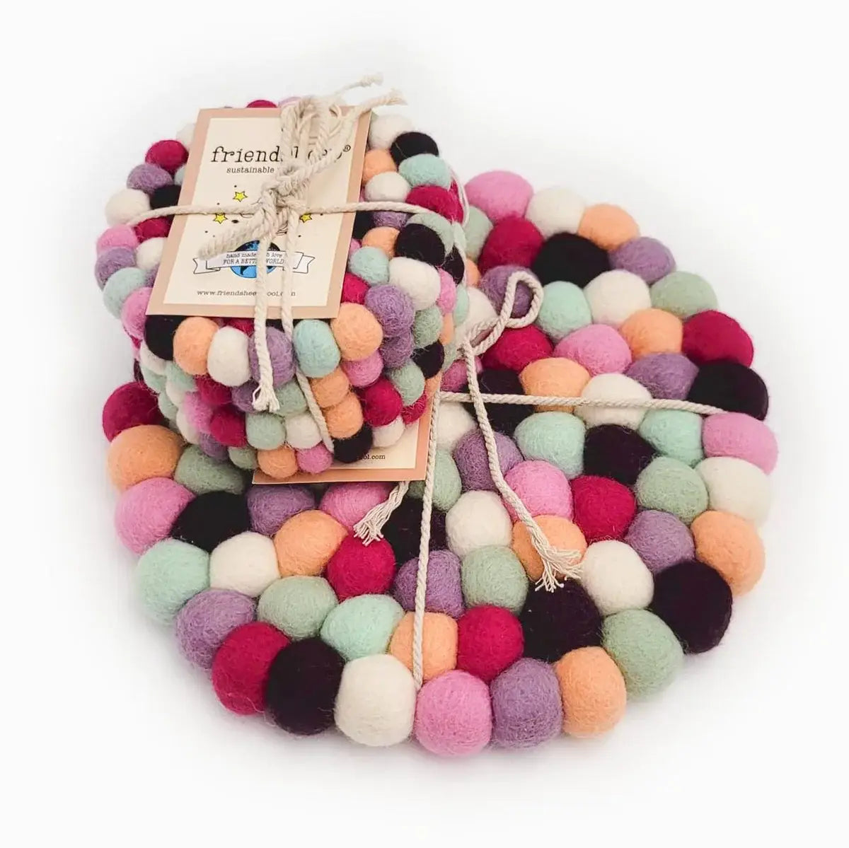 Friendsheep Macarons Eco Coasters and Trivets