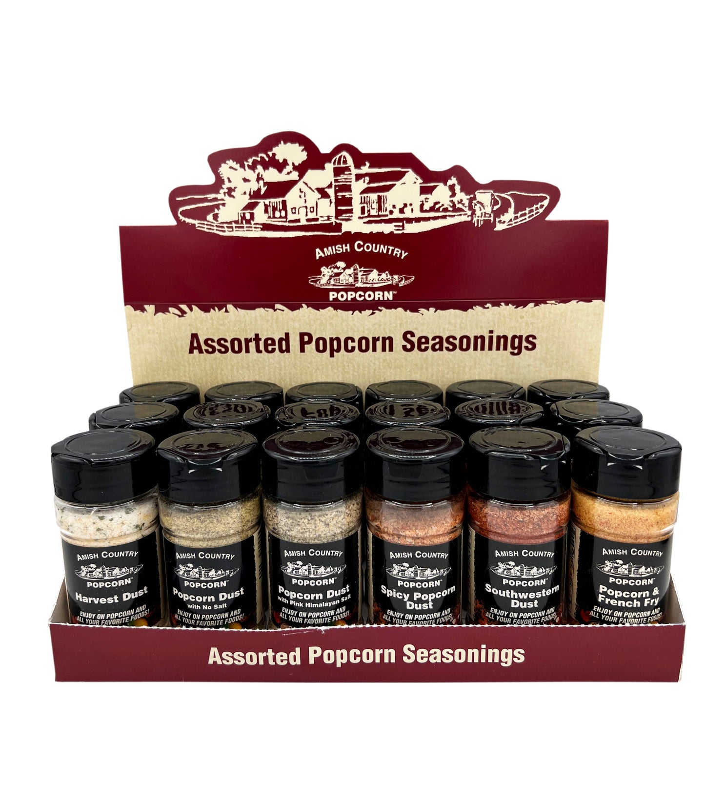 18 Pack Display Box of Popcorn Dust Seasonings (Mix Case)