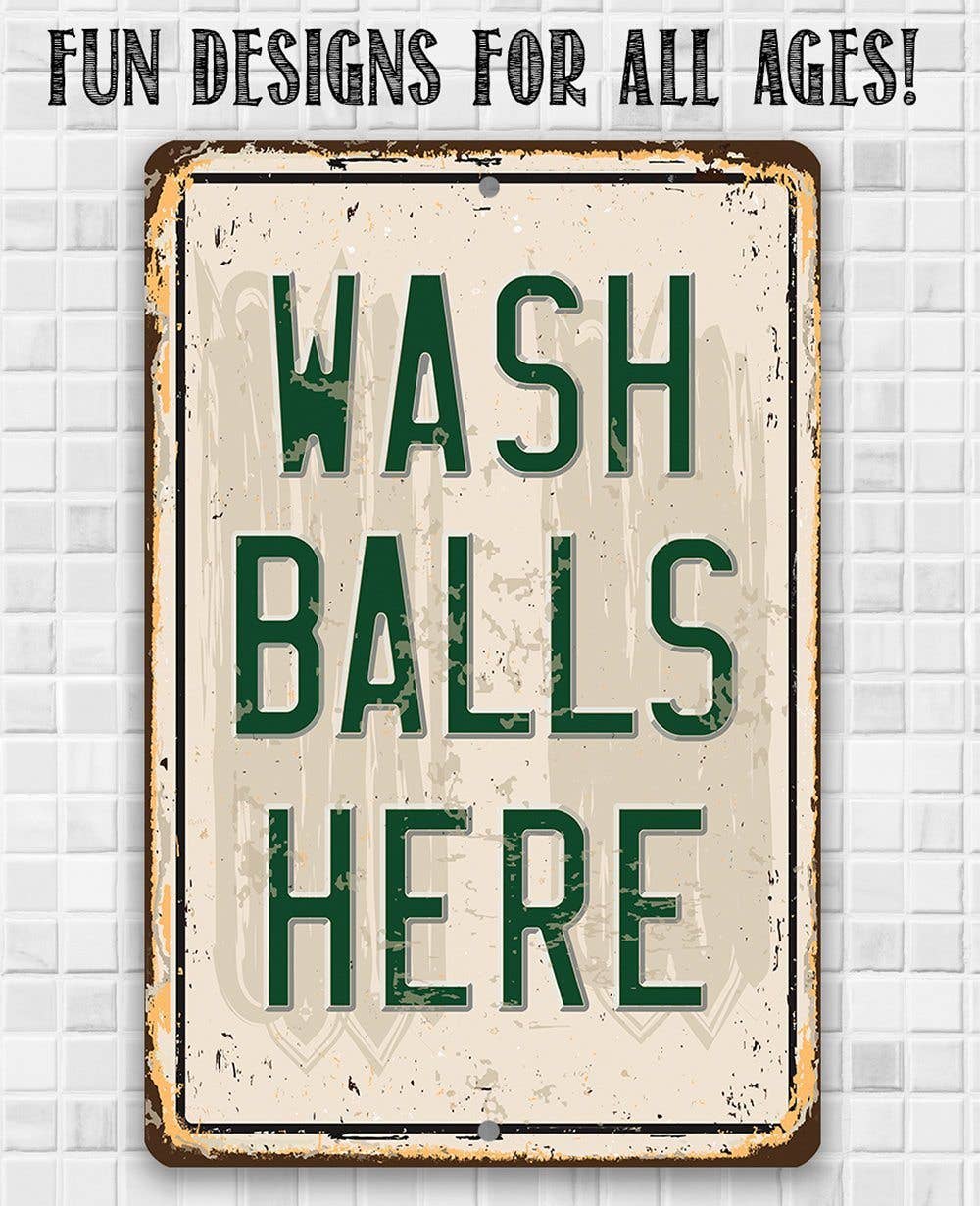 Golf Sign | Wash Balls Here Golf Sign