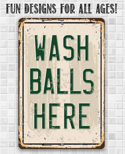 Golf Sign | Wash Balls Here Golf Sign