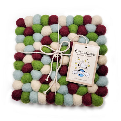 Friendsheep Yuletide Eco Coasters and Trivets