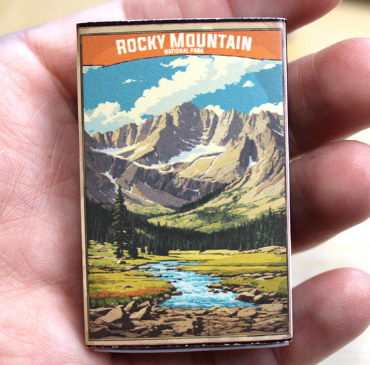 Rocky Mountian Vintage-looking National Park Matchboxes