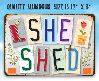 Rustic Metal Sign | She Shed