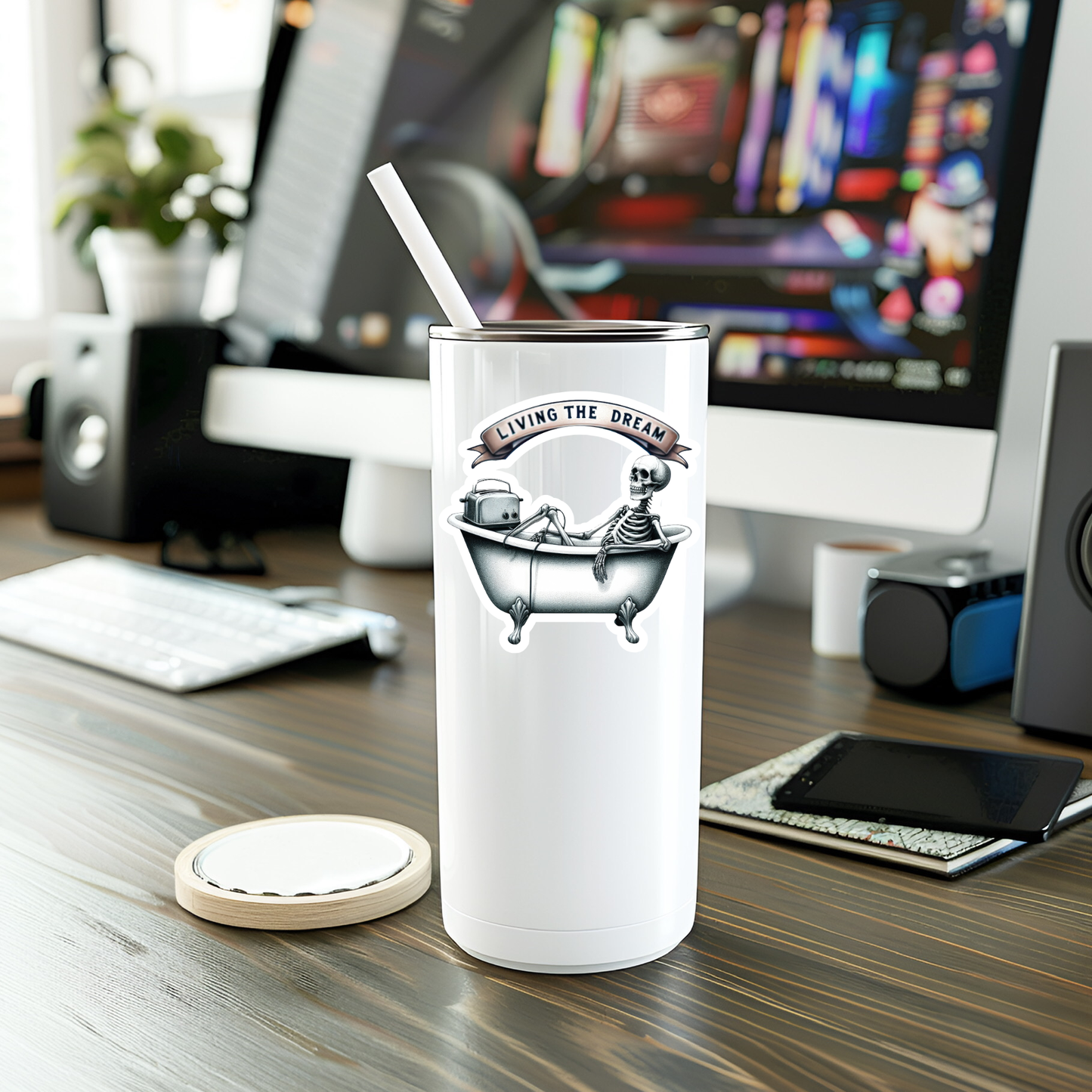 Funny Toaster Bath Sticker