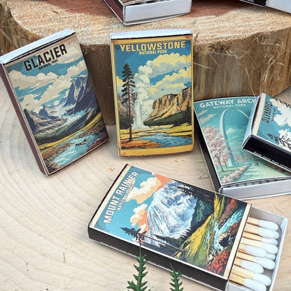 Glacier National Park Vintage-looking Matchboxes