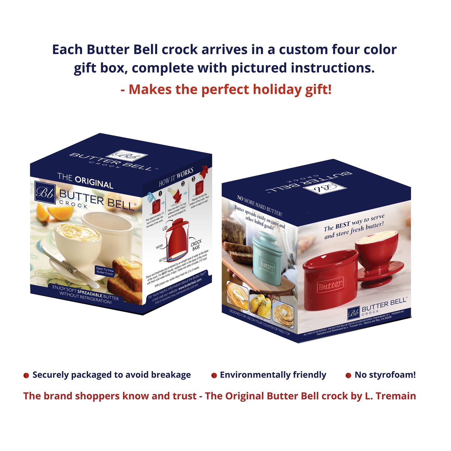 The Original Butter Bell® Crock - Cafe Matte Aqua