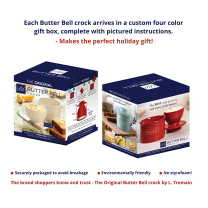 The Original Butter Bell® Crock - Cafe Matte Aqua