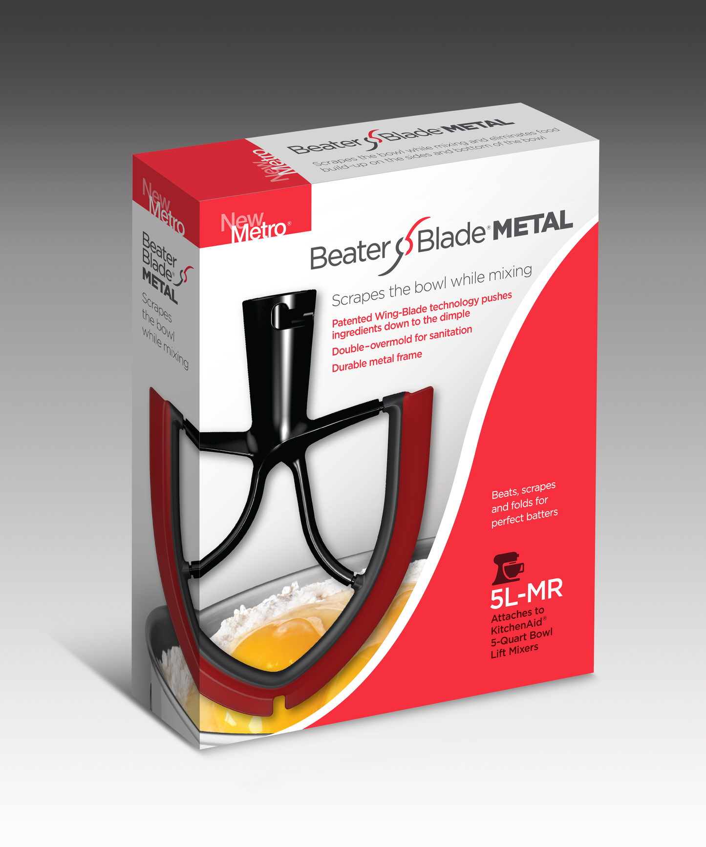 5L-M BeaterBlade Metal fits "5-QT Bowl-Lift Mixers"