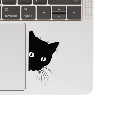 Lurking Kitty Cat Cute Clear High Quality Vinyl Sticker