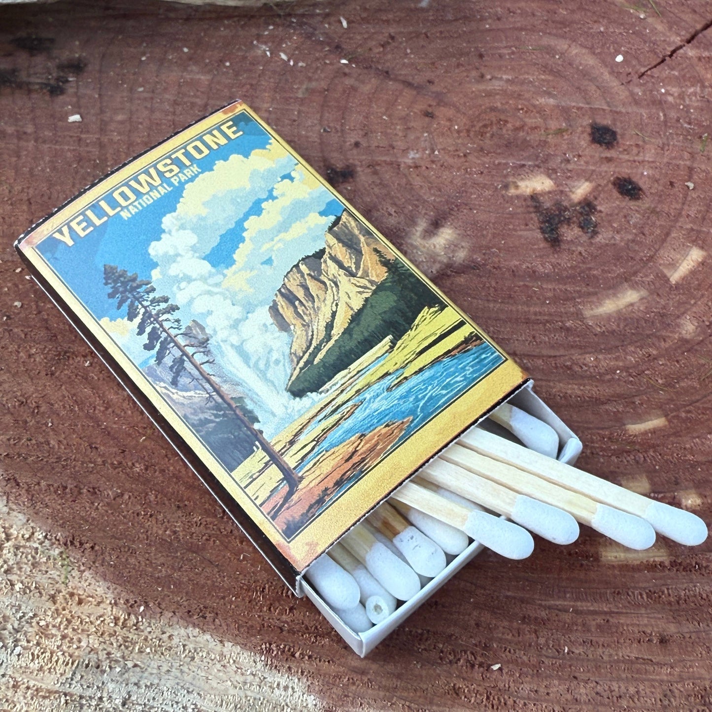 Yellowstone Vintage-looking National Park Matchboxes