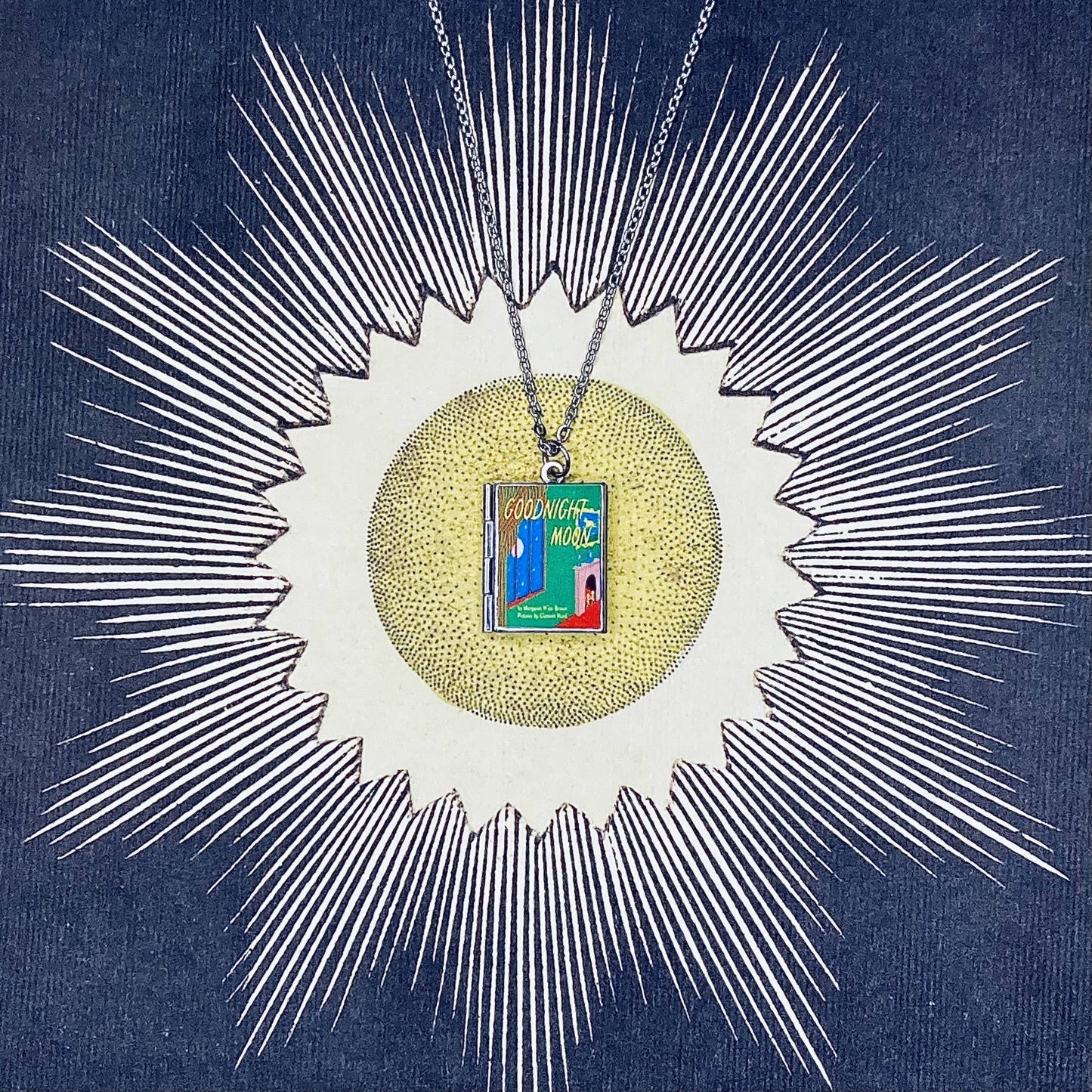 Book Locket Necklace - Goodnight Moon