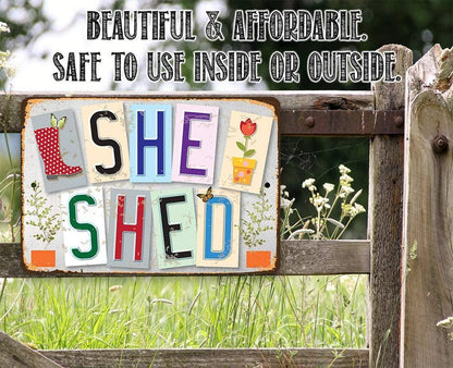Rustic Metal Sign | She Shed