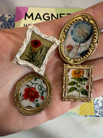 Vintage floral Magnets (Set of 4)