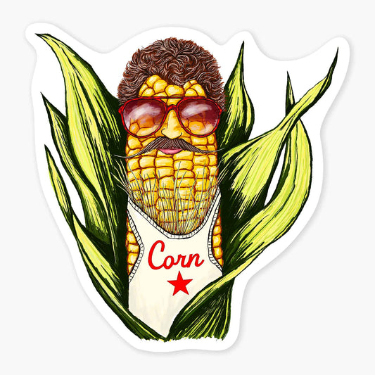 Corn Star - 3" Art Sticker