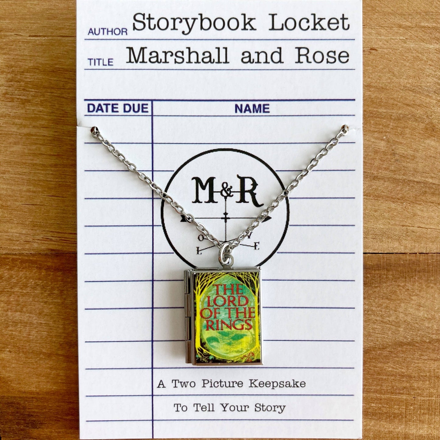 Book Locket Necklace - The Lord of the Rings - Forest