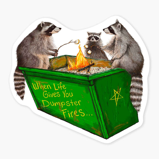 Dumpster Fire - 3" Art Sticker