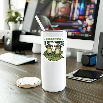 Funny It Gets Worse Vinyl Sticker