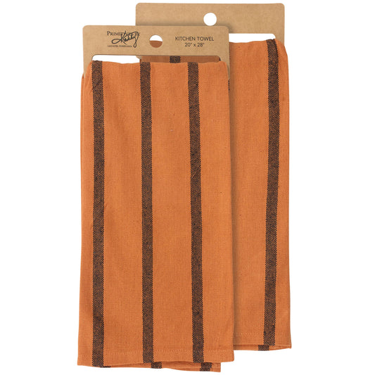 Orange Stripe Kitchen Towel