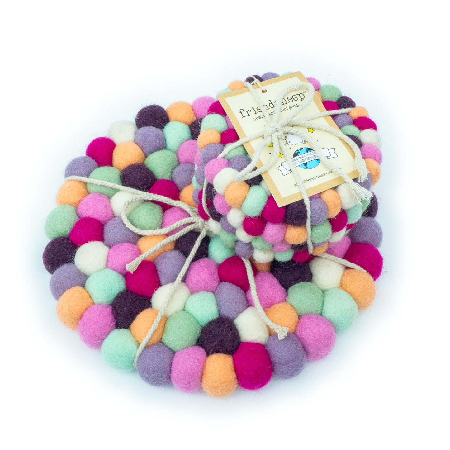 Friendsheep Macarons Eco Coasters and Trivets