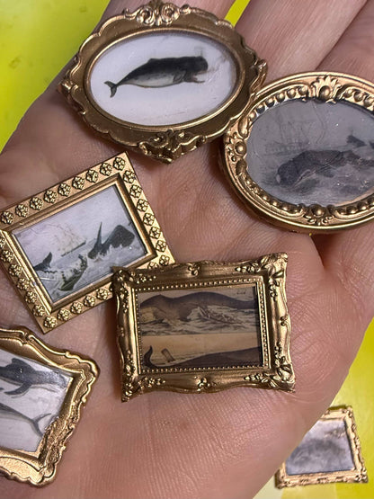 Whale magnets (Set of 4) vintage whaling