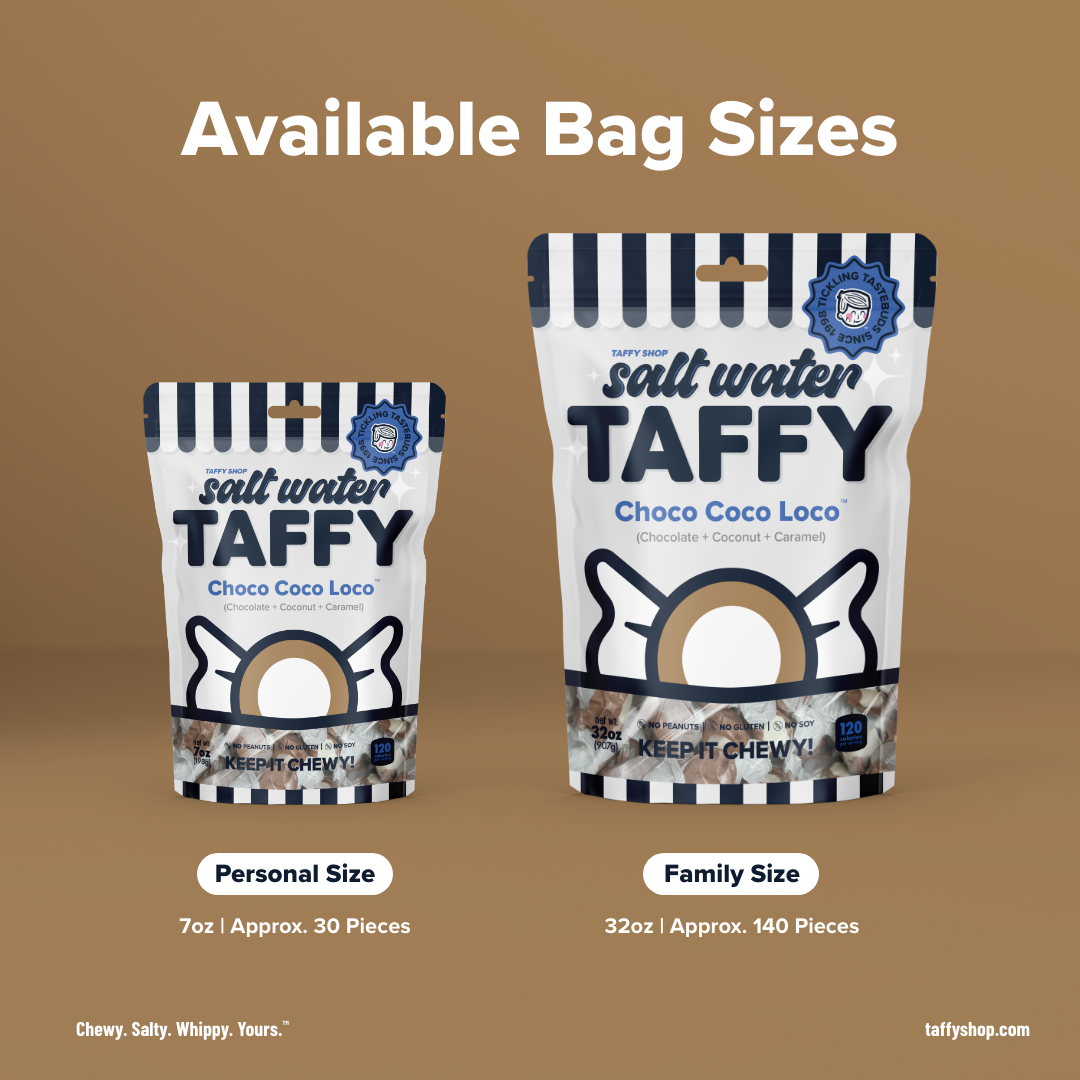 Choco Coco Loco™ Taffy (Chocolate+Coconut+Caramel)