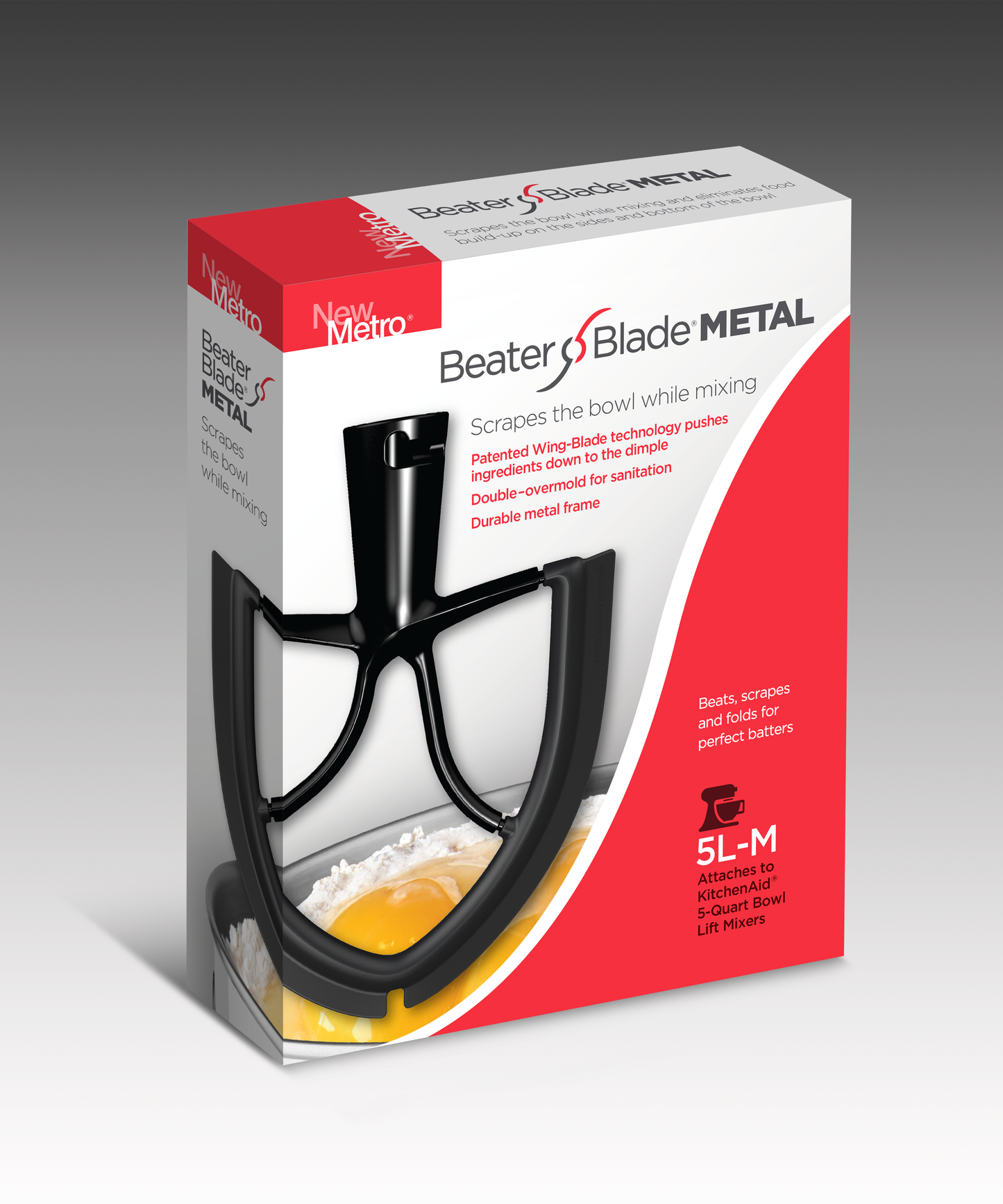 5L-M BeaterBlade Metal fits "5-QT Bowl-Lift Mixers"