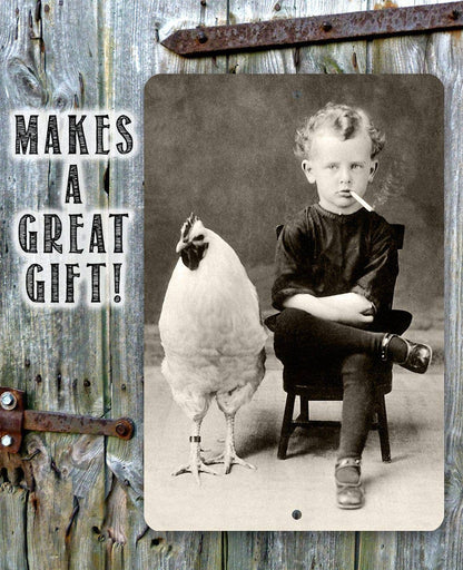 Rustic Metal Sign | Bizarre Strange Weird Boy