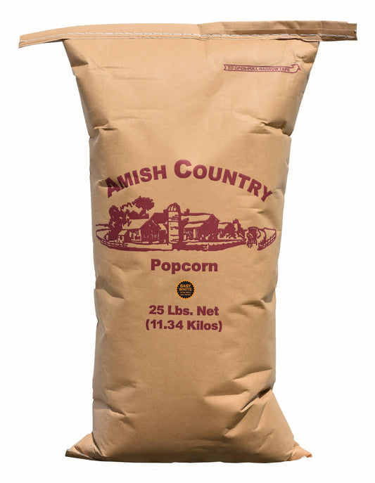 25lb. Bag of Baby White Hulless Popcorn