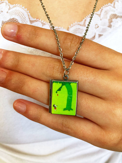 Book Locket Necklace - The Giving Tree