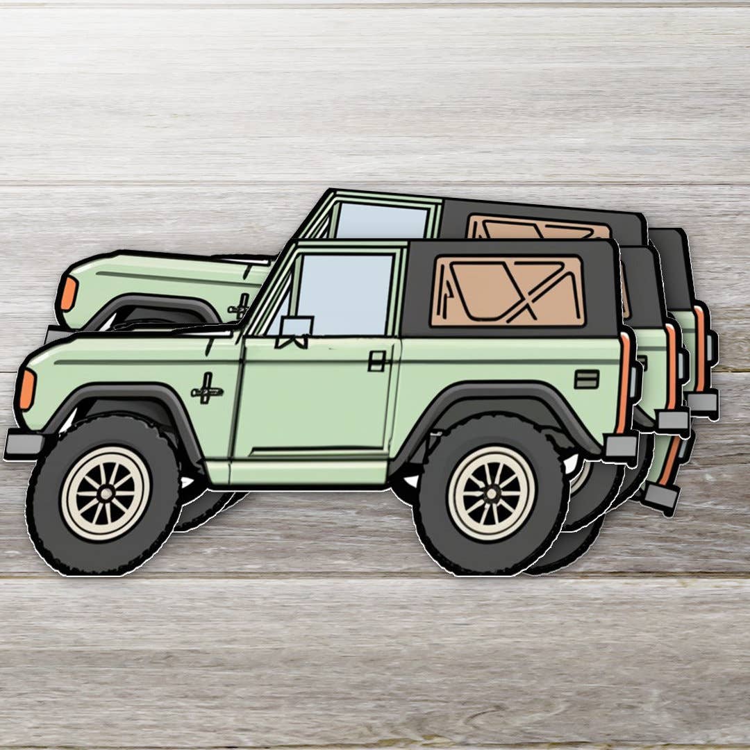 Old Green Bronco Sticker