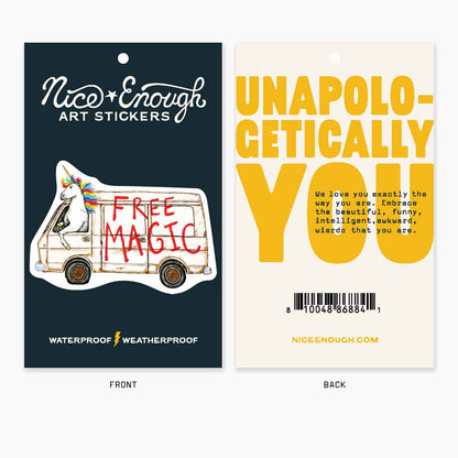 Free Magic - 3" Art Sticker